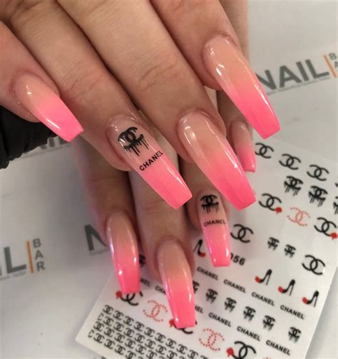 pink chanel nails design|graced girl chanel nails.